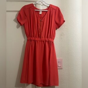 Work dress in coral